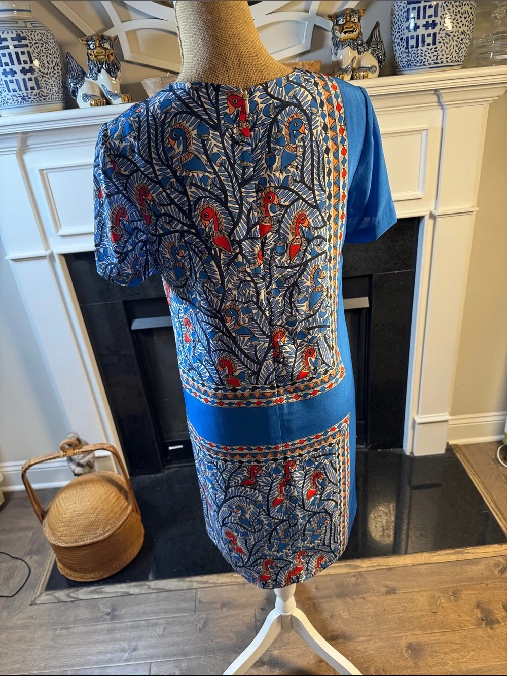 Tory Burch Mallory Printed Silk Dress “Something Wild”
